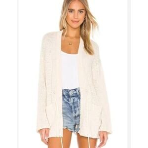 Paige Marlee Oatmeal Cream Tie Waist Knit Cardigan Sweater Size XS NWT